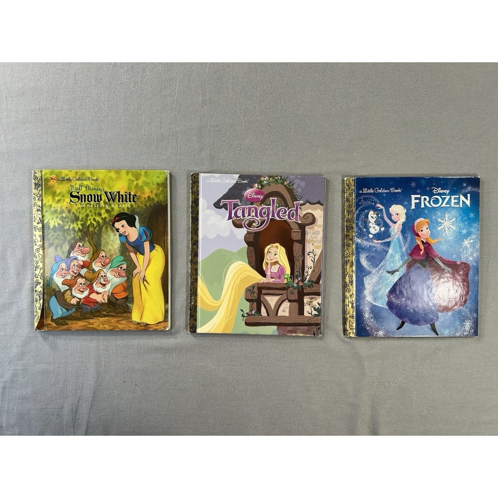 Little golden Book Lot Of 3 Snow White Tangled Frozen